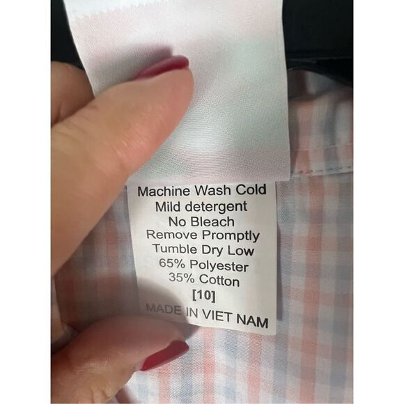 Shrimp & Grits Boys Plaid Button Up Shirt Size 10 - Picture 3 of 4